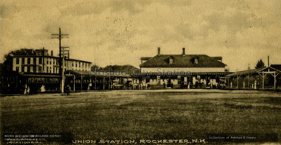 Postcard: Union Station, Rochester, N.H.